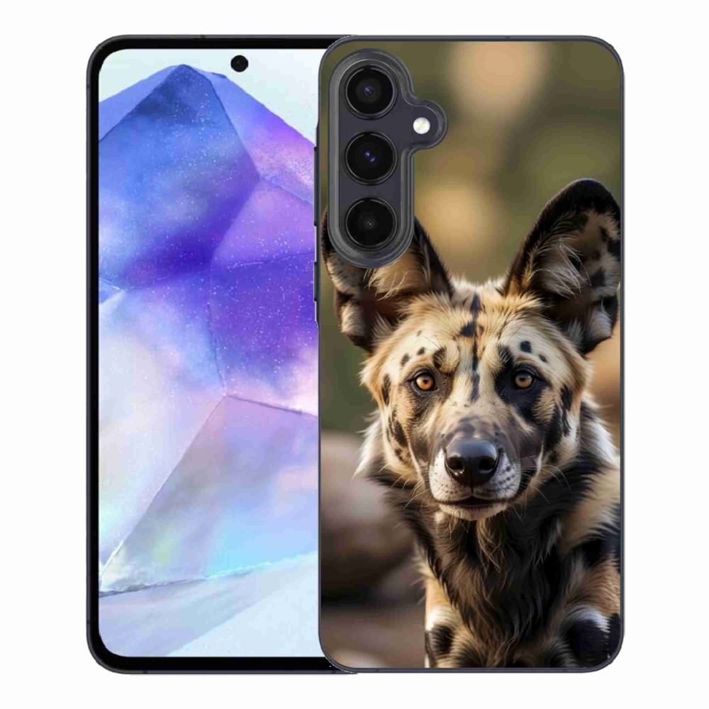 Gelový kryt mmCase na Samsung Galaxy A55 5G - africký divoký pes