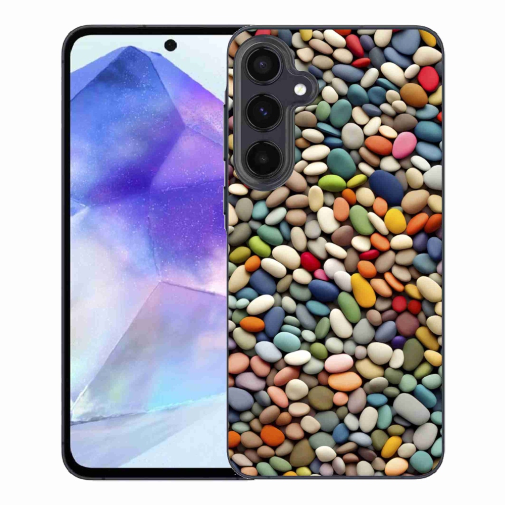 Gelový kryt mmCase na Samsung Galaxy A55 5G - barevné kamínky 2