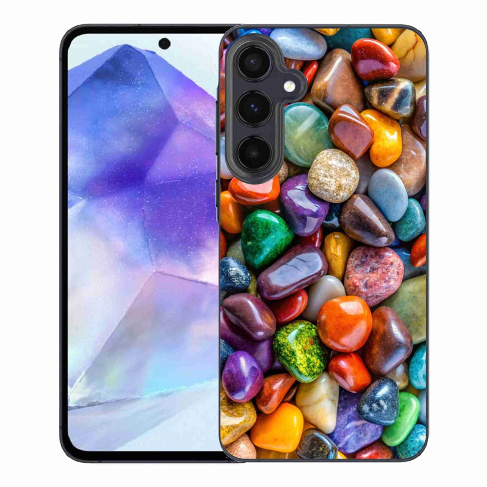 Gelový kryt mmCase na Samsung Galaxy A55 5G - barevné kamínky