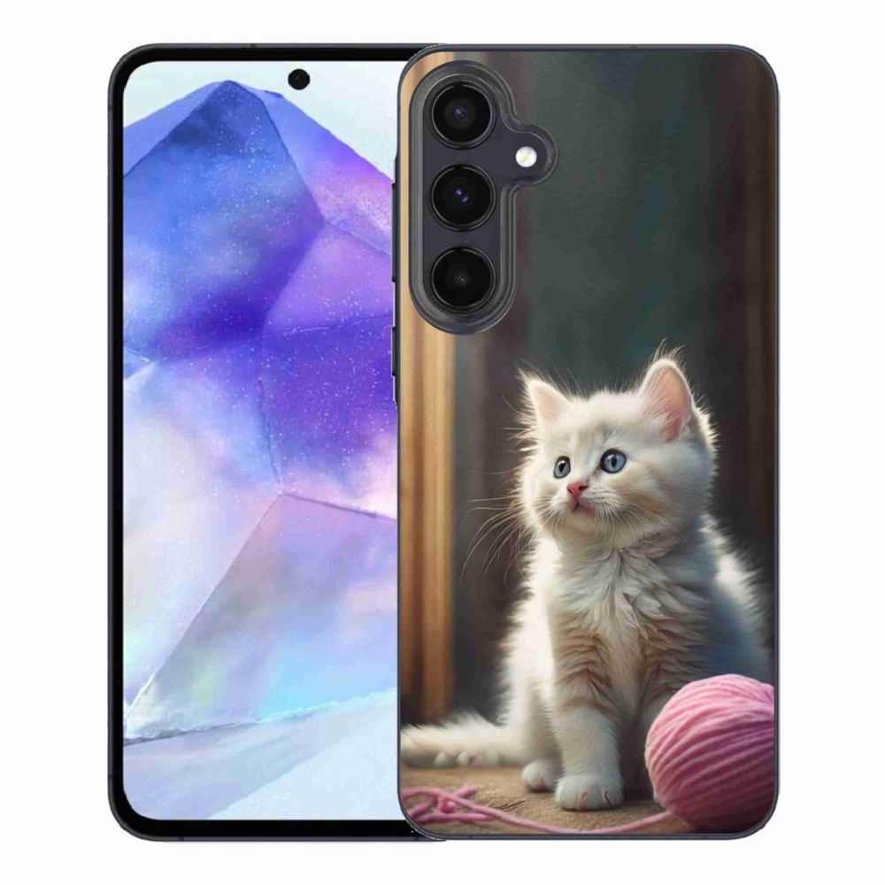 Gelový kryt mmCase na Samsung Galaxy A55 5G - bílé kotě 2