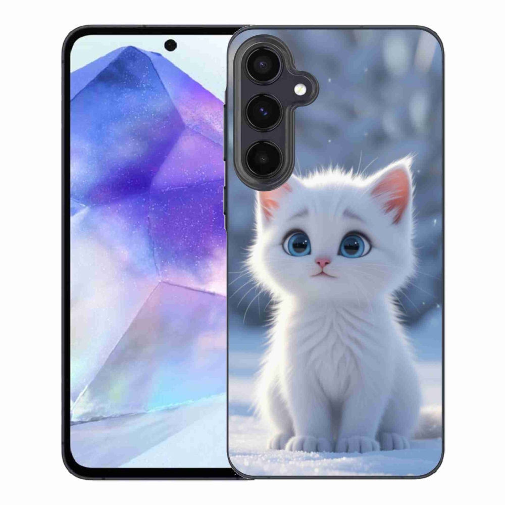 Gelový kryt mmCase na Samsung Galaxy A55 5G - bílé kotě 3