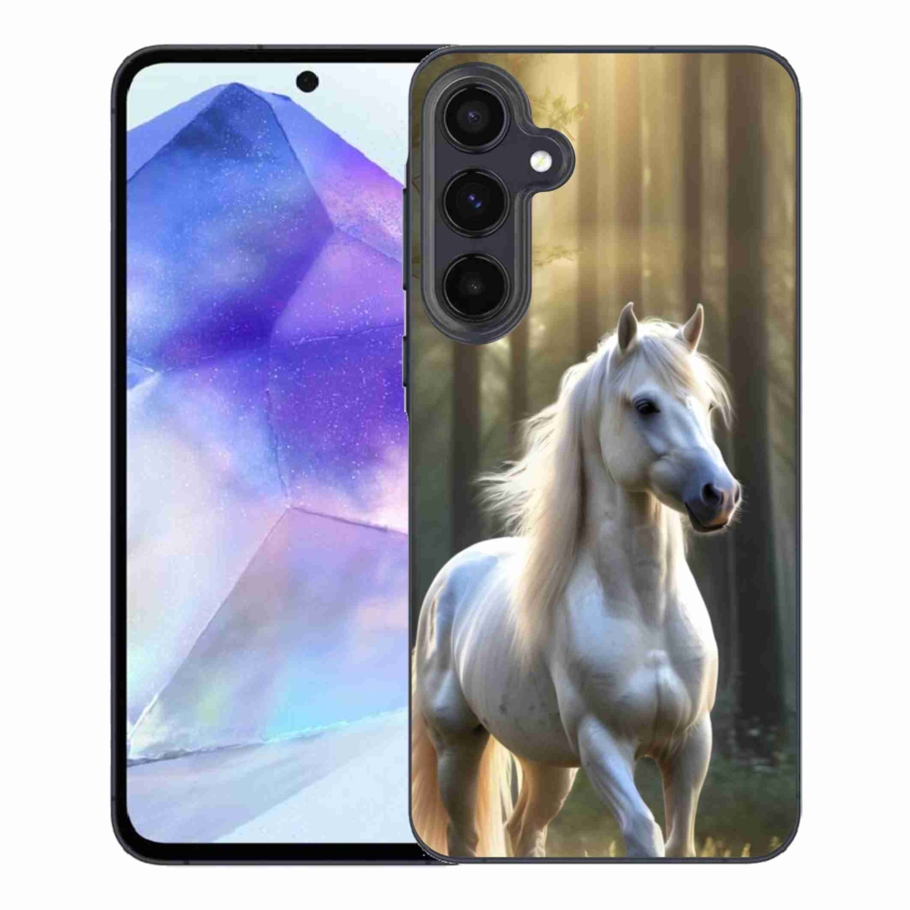 Gelový kryt mmCase na Samsung Galaxy A55 5G - bílý kůň 3
