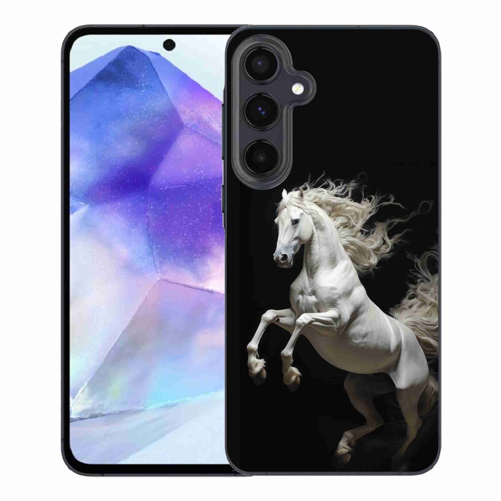 Gelový kryt mmCase na Samsung Galaxy A55 5G - bílý kůň 4