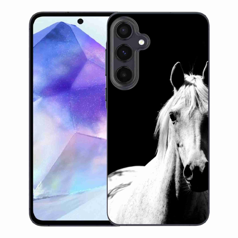 Gelový kryt mmCase na Samsung Galaxy A55 5G - bílý kůň 5
