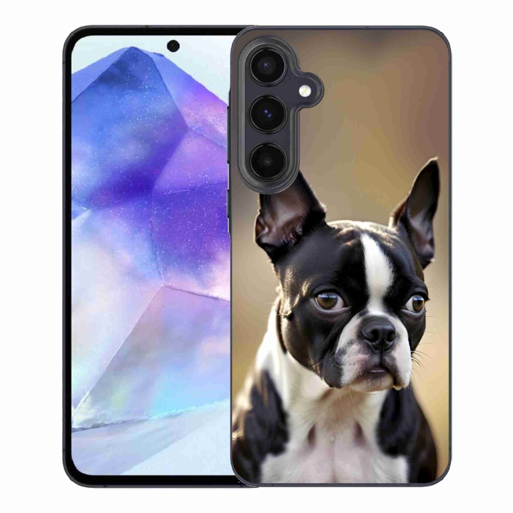 Gelový kryt mmCase na Samsung Galaxy A55 5G - bostonský teriér