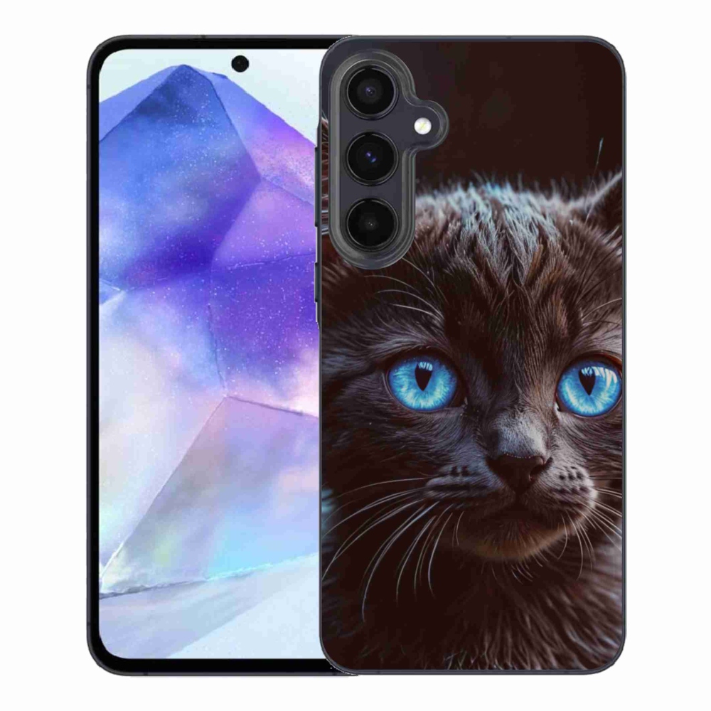 Gelový kryt mmCase na Samsung Galaxy A55 5G - černé kotě 2