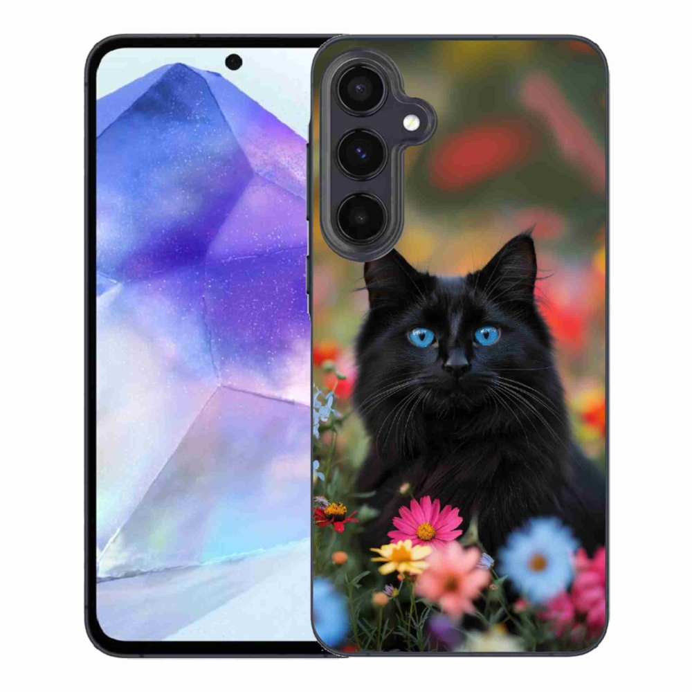 Gelový kryt mmCase na Samsung Galaxy A55 5G - černé kotě 4