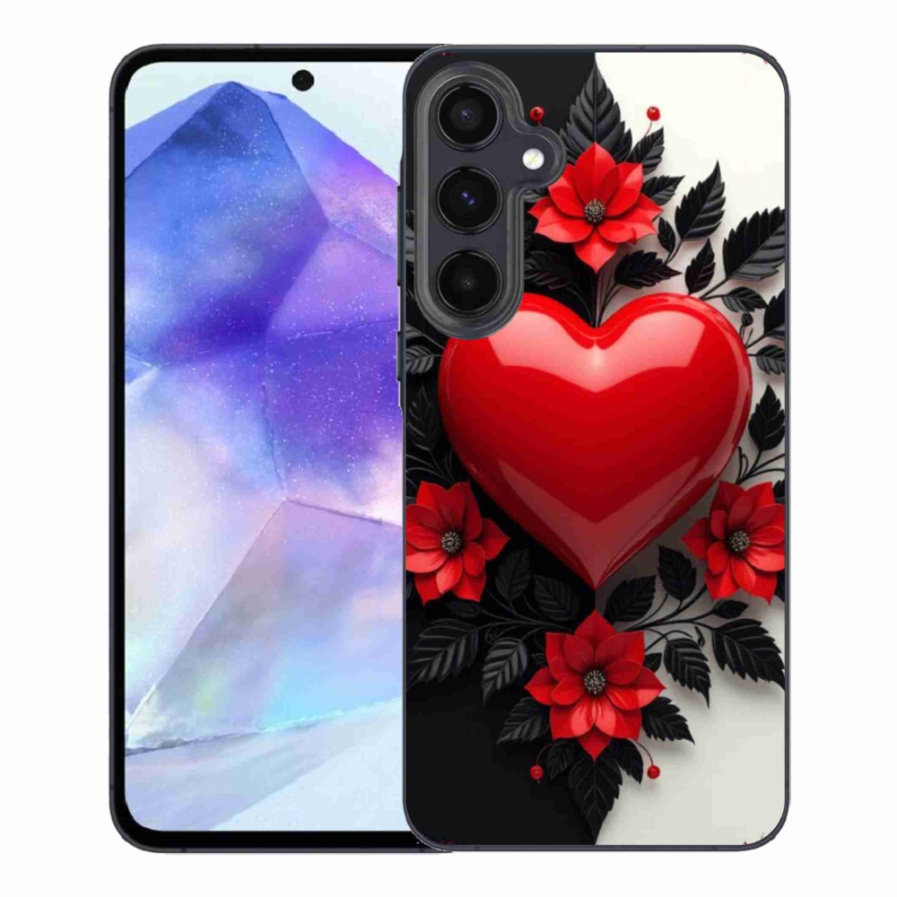 Gelový kryt mmCase na Samsung Galaxy A55 5G - červené srdce