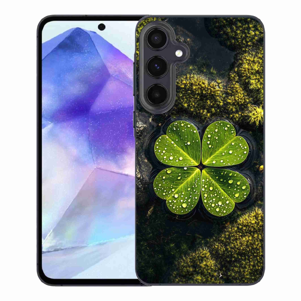 Gelový kryt mmCase na Samsung Galaxy A55 5G - čtyřlístek