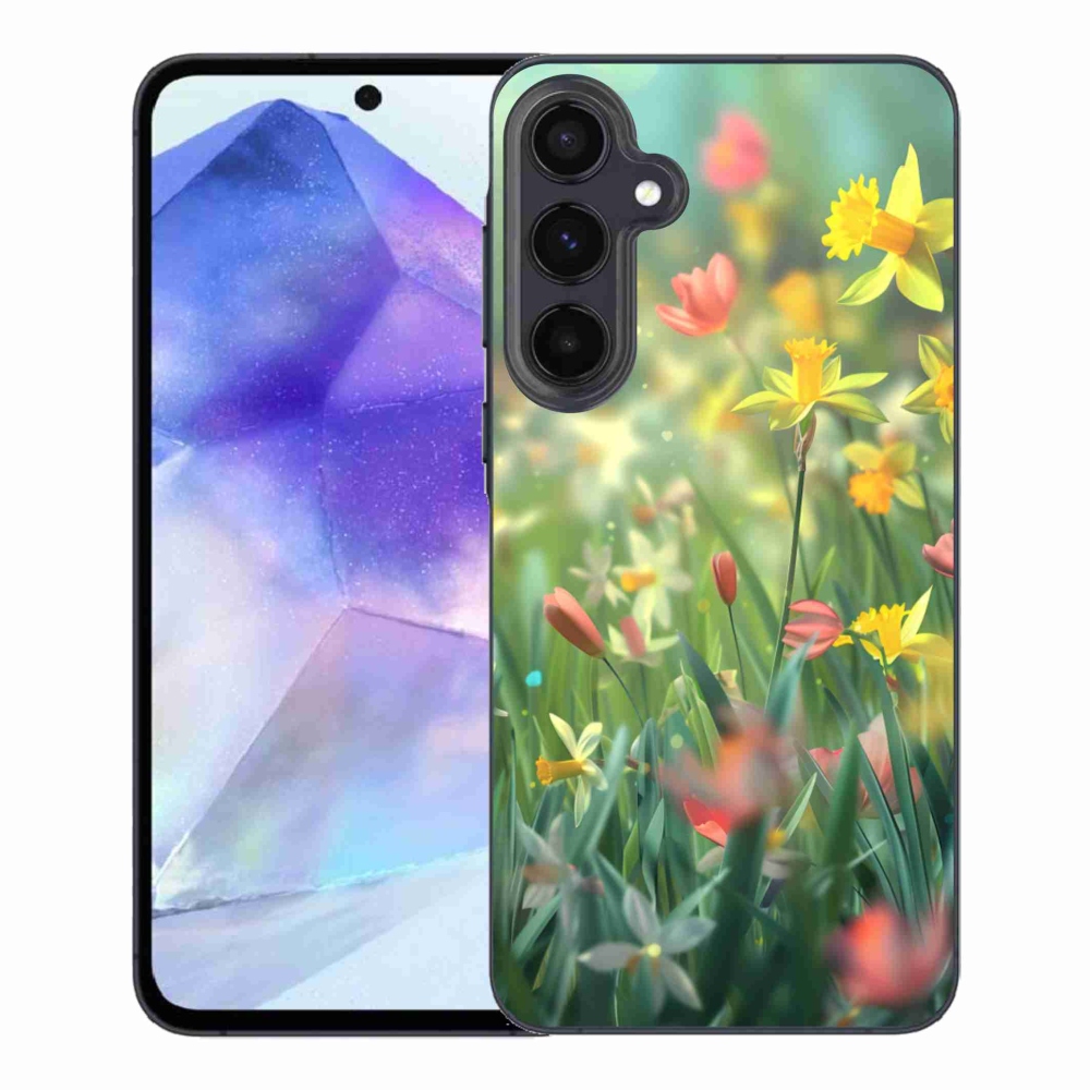 Gelový kryt mmCase na Samsung Galaxy A55 5G - jarní květy
