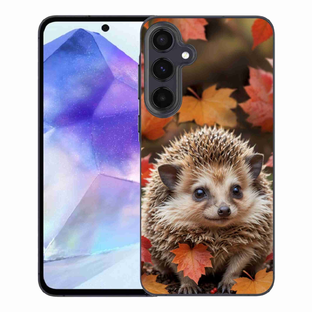 Gelový kryt mmCase na Samsung Galaxy A55 5G - ježek v listí