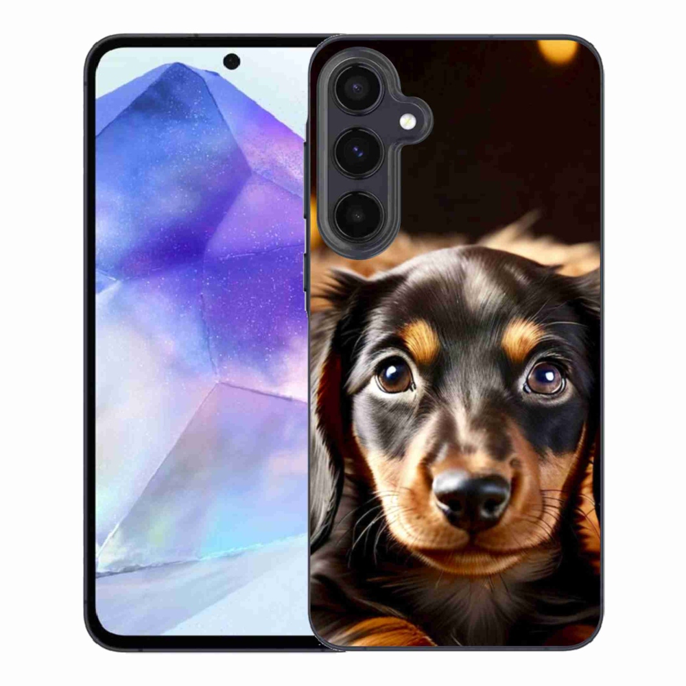 Gelový kryt mmCase na Samsung Galaxy A55 5G - jezevčík