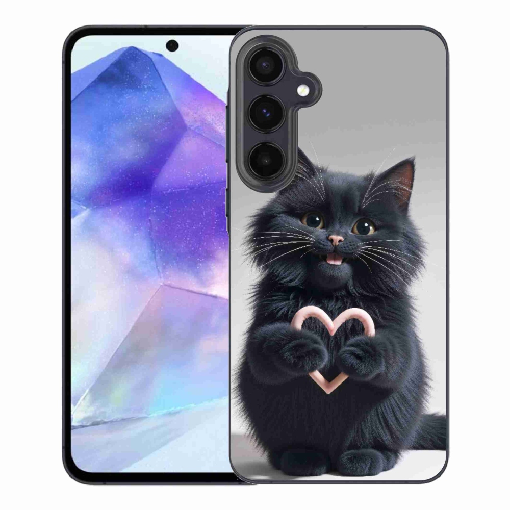 Gelový kryt mmCase na Samsung Galaxy A55 5G - kočičí láska 3