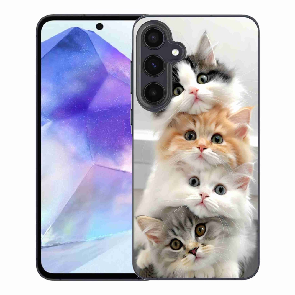 Gelový kryt mmCase na Samsung Galaxy A55 5G - kočičí parta