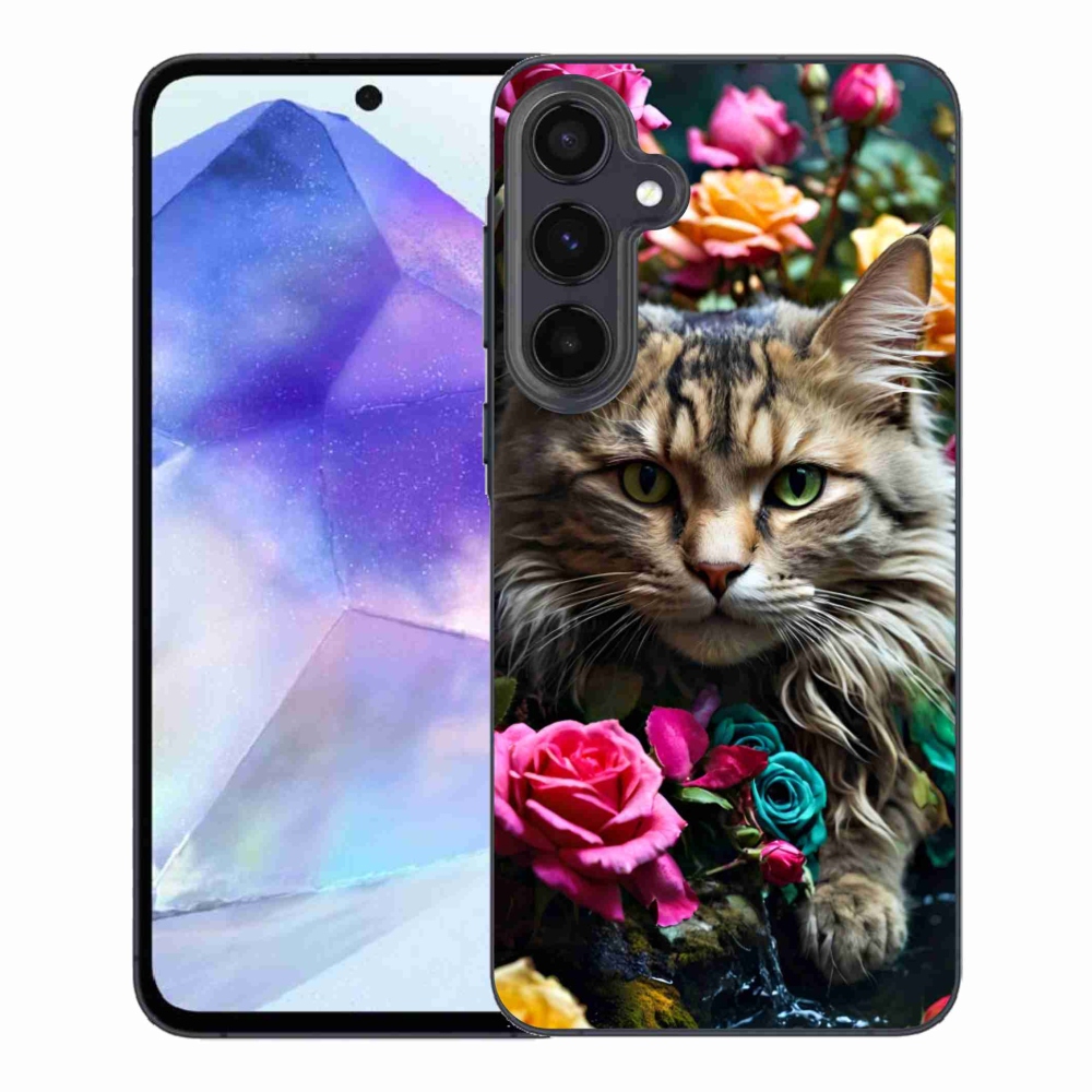 Gelový kryt mmCase na Samsung Galaxy A55 5G - kočíčí pohled 2