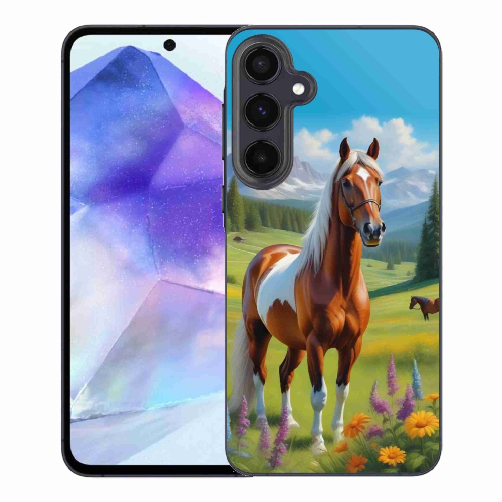 Gelový kryt mmCase na Samsung Galaxy A55 5G - kůň na louce