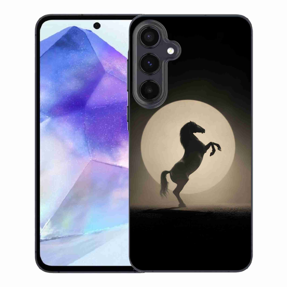 Gelový kryt mmCase na Samsung Galaxy A55 5G - kůň v siluetě