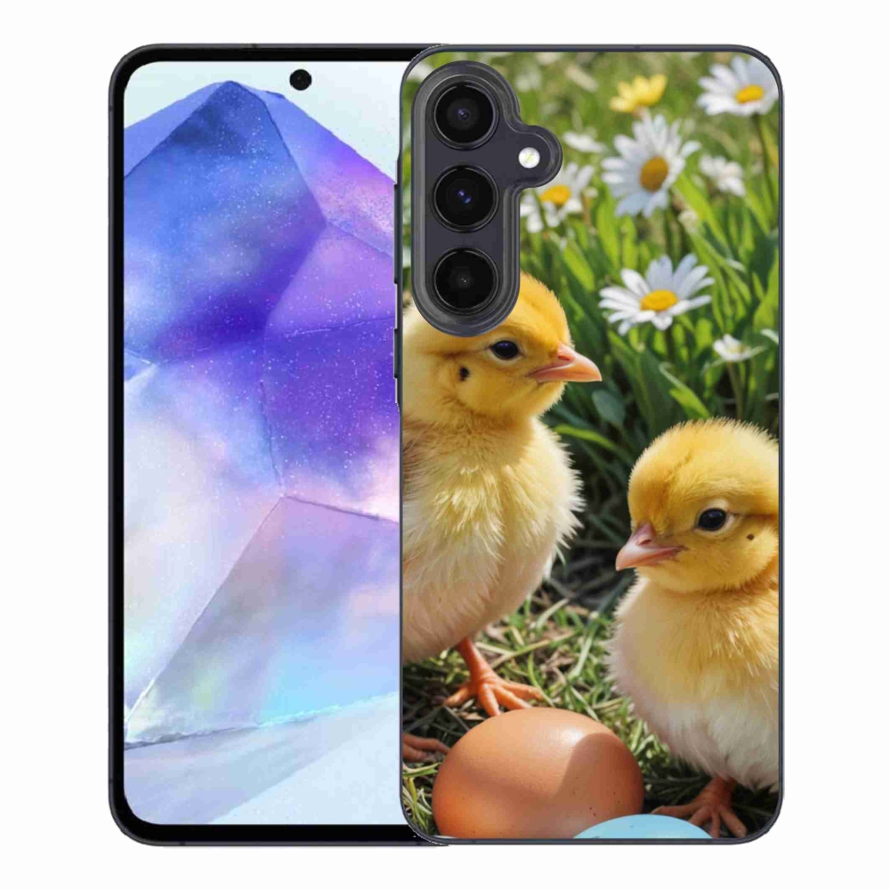 Gelový kryt mmCase na Samsung Galaxy A55 5G - kuřátka