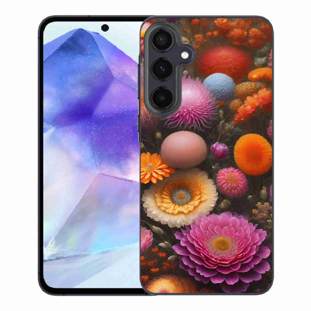 Gelový kryt mmCase na Samsung Galaxy A55 5G - květinová kompozice