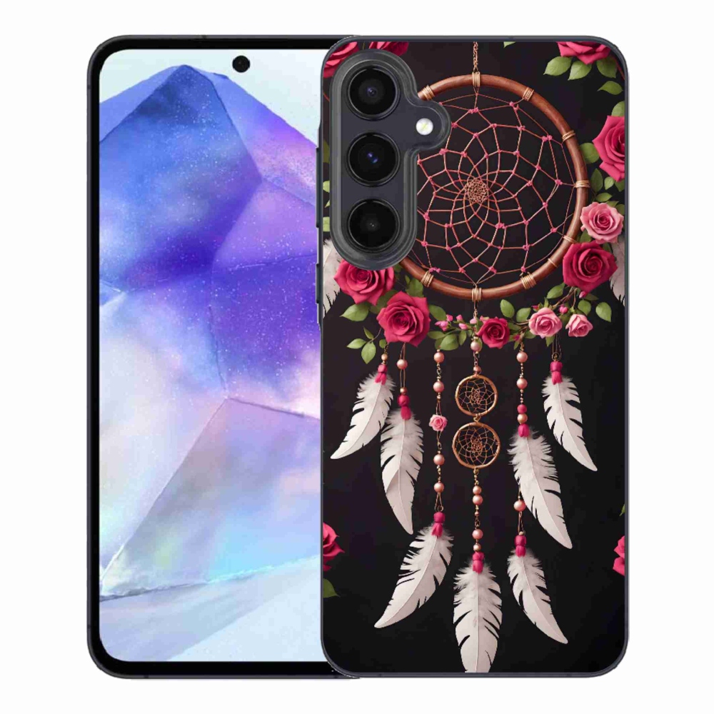 Gelový kryt mmCase na Samsung Galaxy A55 5G - lapač snů s růžemi