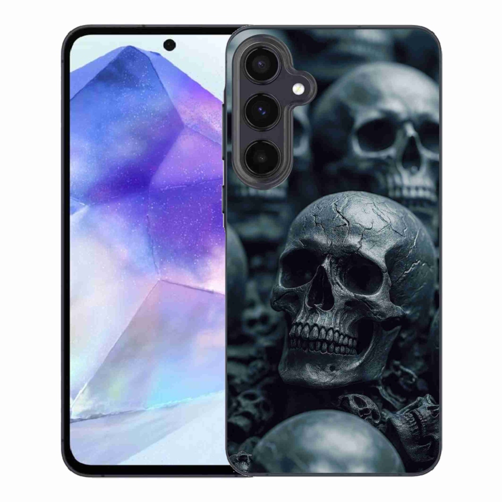Gelový kryt mmCase na Samsung Galaxy A55 5G - lebka 2