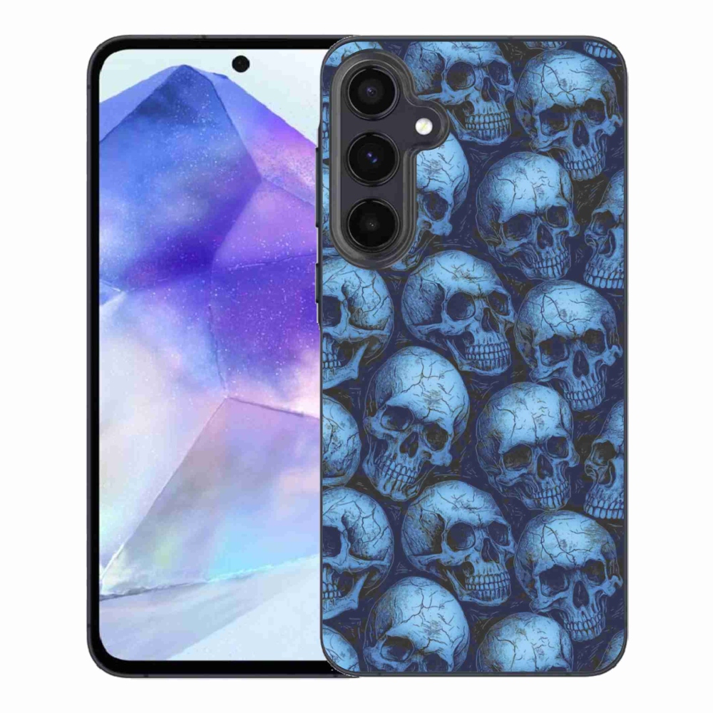 Gelový kryt mmCase na Samsung Galaxy A55 5G - lebky