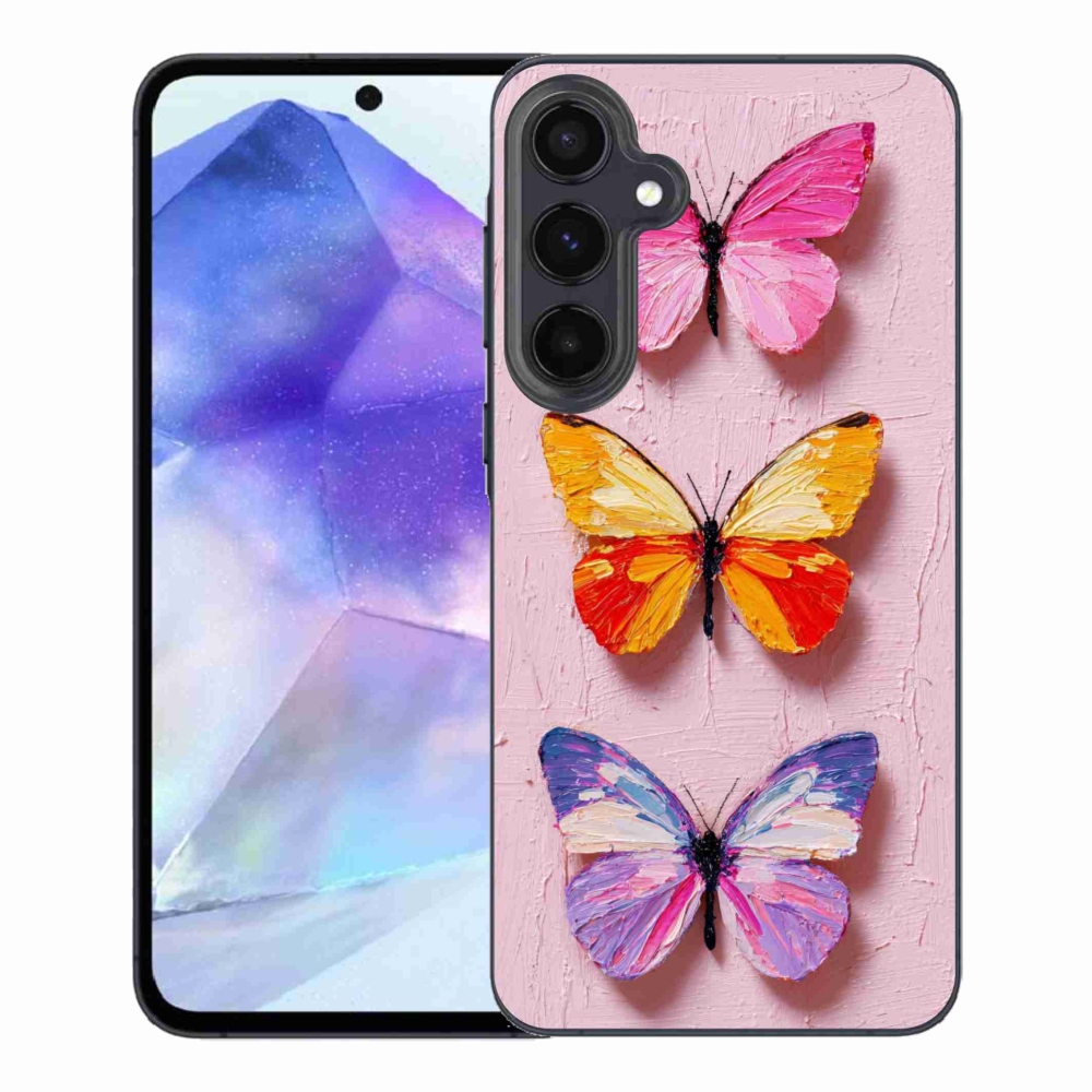 Gelový kryt mmCase na Samsung Galaxy A55 5G - motýlí trojice