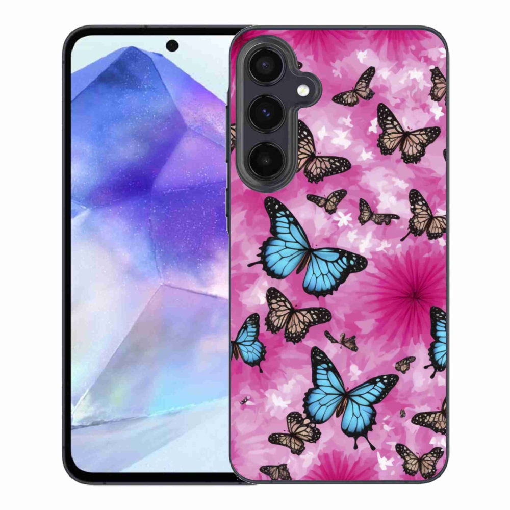 Gelový kryt mmCase na Samsung Galaxy A55 5G - motýlí zahrada