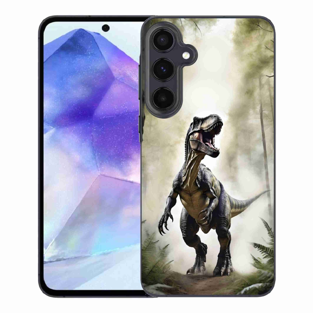 Gelový kryt mmCase na Samsung Galaxy A55 5G - naštvaný T-Rex