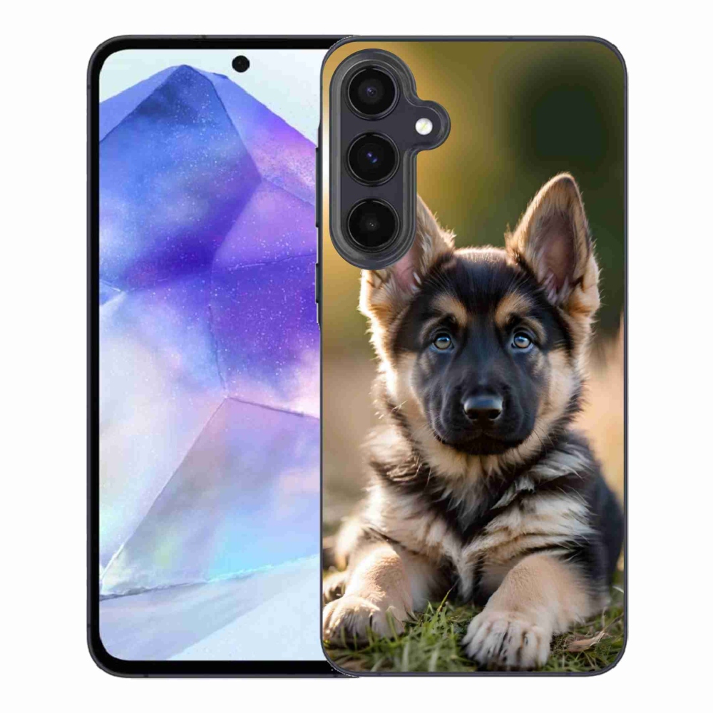 Gelový kryt mmCase na Samsung Galaxy A55 5G - německý ovčák v přírodě