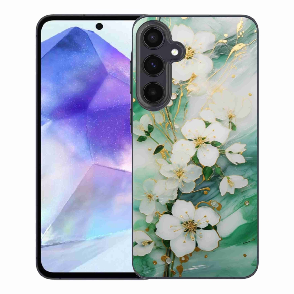 Gelový kryt mmCase na Samsung Galaxy A55 5G - něžné květy