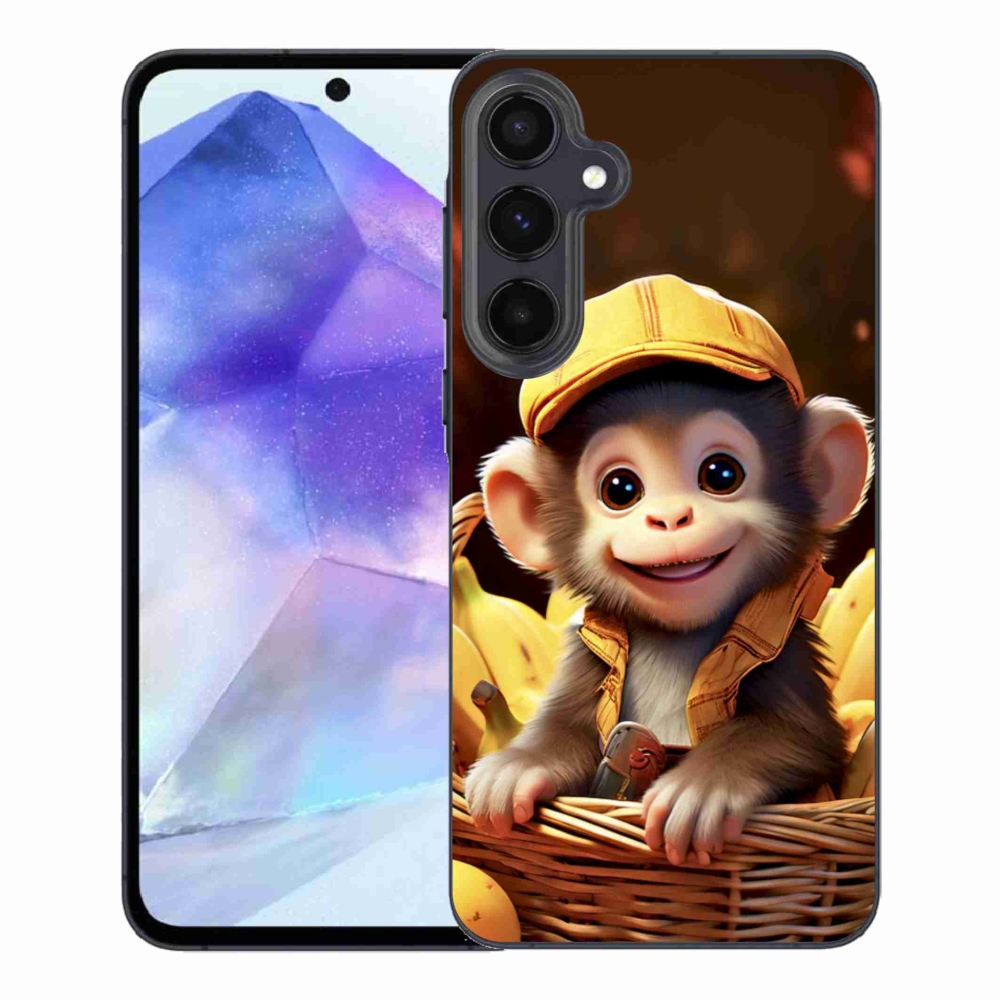 Gelový kryt mmCase na Samsung Galaxy A55 5G - opice v košíku