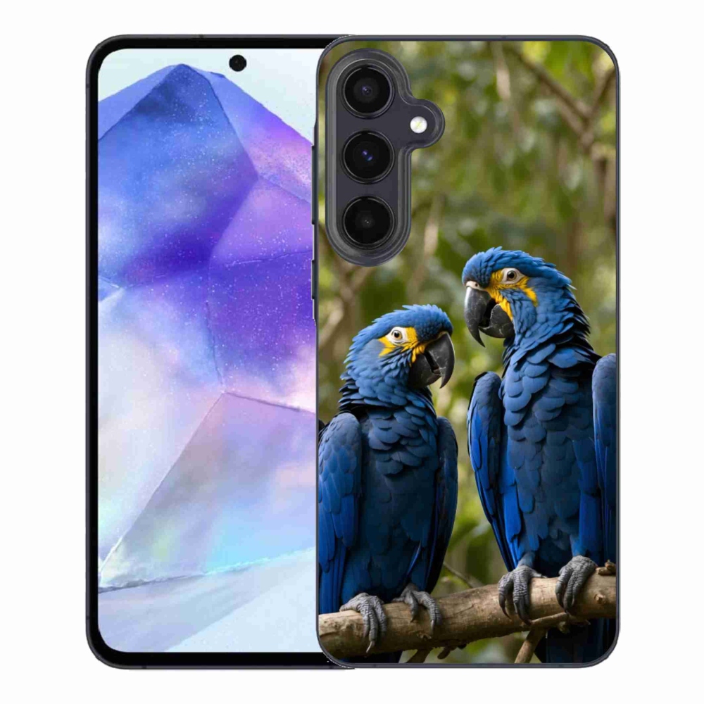 Gelový kryt mmCase na Samsung Galaxy A55 5G - papouščí duo