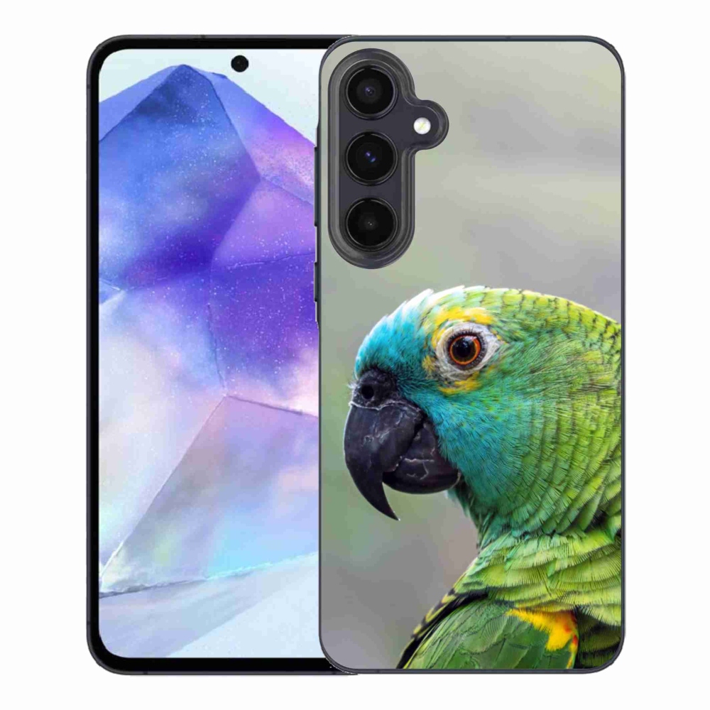 Gelový kryt mmCase na Samsung Galaxy A55 5G - papoušek amazoňan