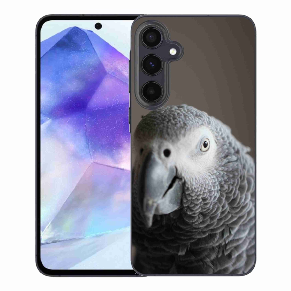 Gelový kryt mmCase na Samsung Galaxy A55 5G - papoušek žako 2