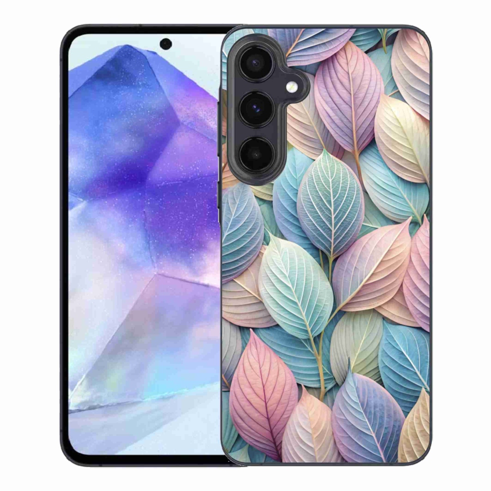 Gelový kryt mmCase na Samsung Galaxy A55 5G - pastelové listy