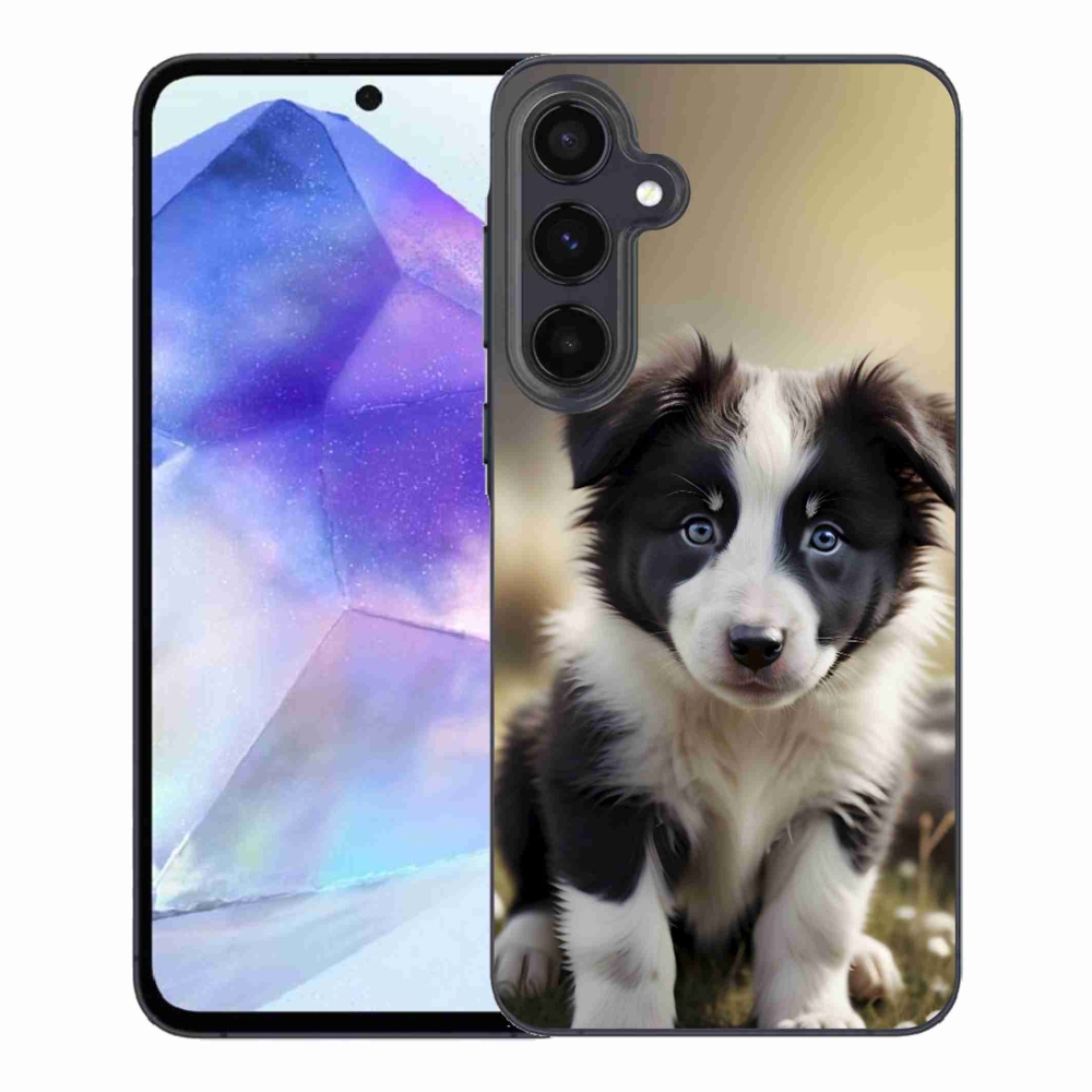 Gelový kryt mmCase na Samsung Galaxy A55 5G - roztomilá border kolie