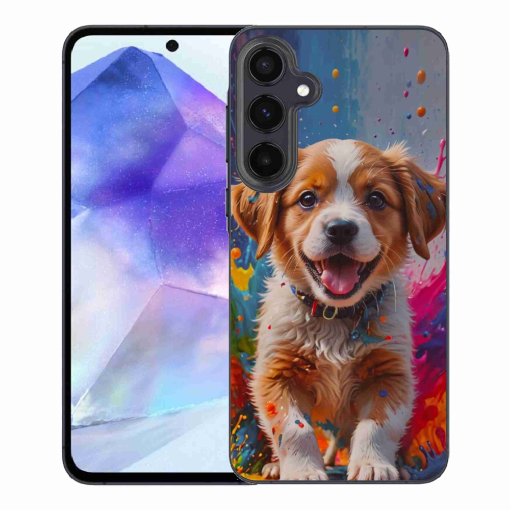 Gelový kryt mmCase na Samsung Galaxy A55 5G - roztomilé štěně 3