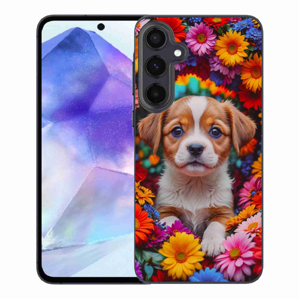 Gelový kryt mmCase na Samsung Galaxy A55 5G - roztomilé štěně