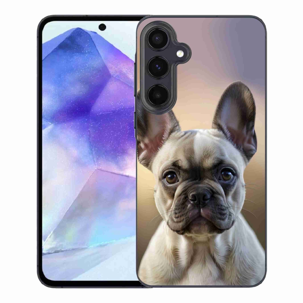 Gelový kryt mmCase na Samsung Galaxy A55 5G - roztomilý francouzský buldoček