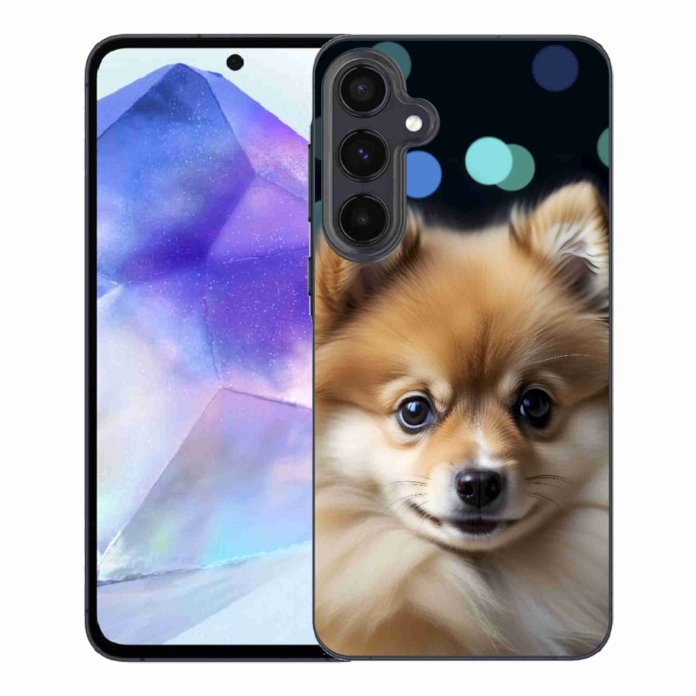 Gelový kryt mmCase na Samsung Galaxy A55 5G - roztomilý pomeranian