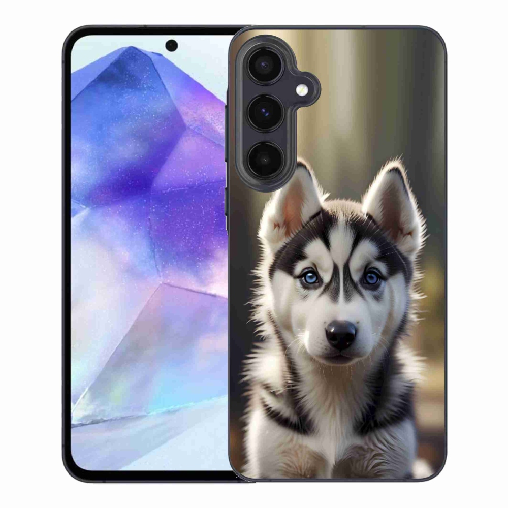 Gelový kryt mmCase na Samsung Galaxy A55 5G - roztomilý sibiřský husky