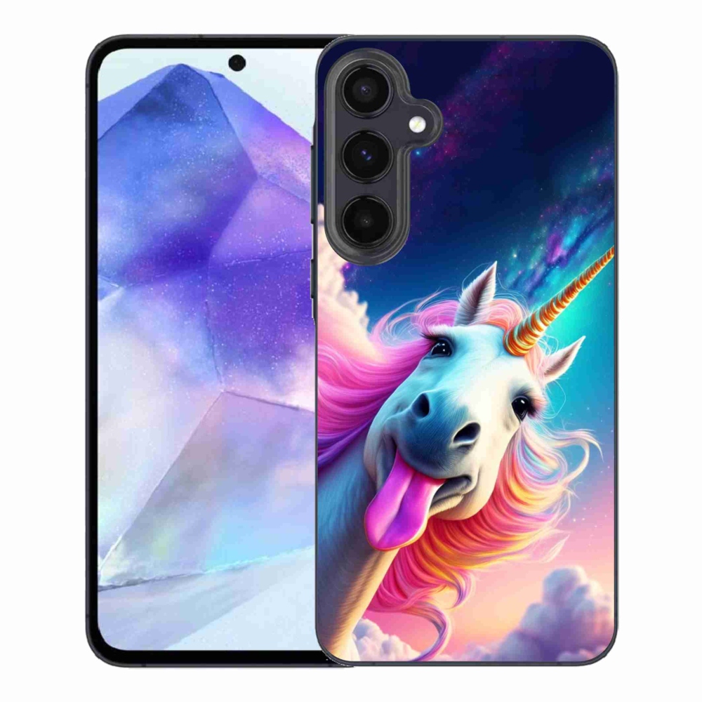 Gelový kryt mmCase na Samsung Galaxy A55 5G - šílený jednorožec