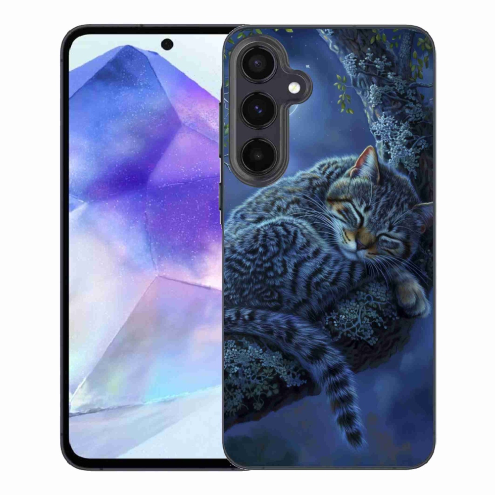 Gelový kryt mmCase na Samsung Galaxy A55 5G - spící kočka