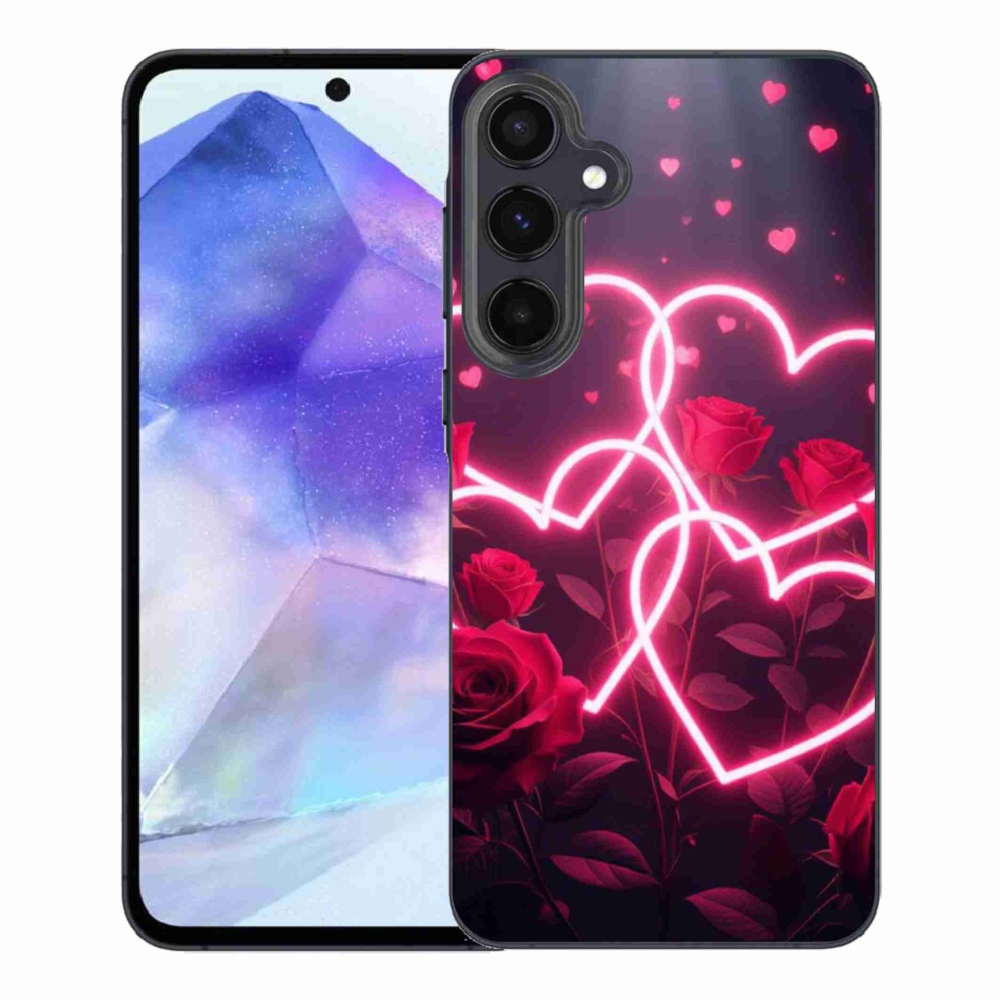 Gelový kryt mmCase na Samsung Galaxy A55 5G - srdce lásky