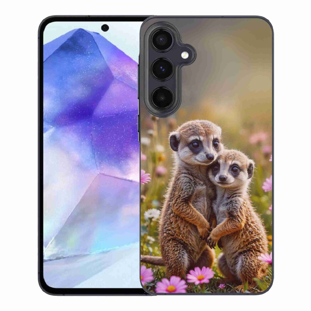 Gelový kryt mmCase na Samsung Galaxy A55 5G - surikatí duo
