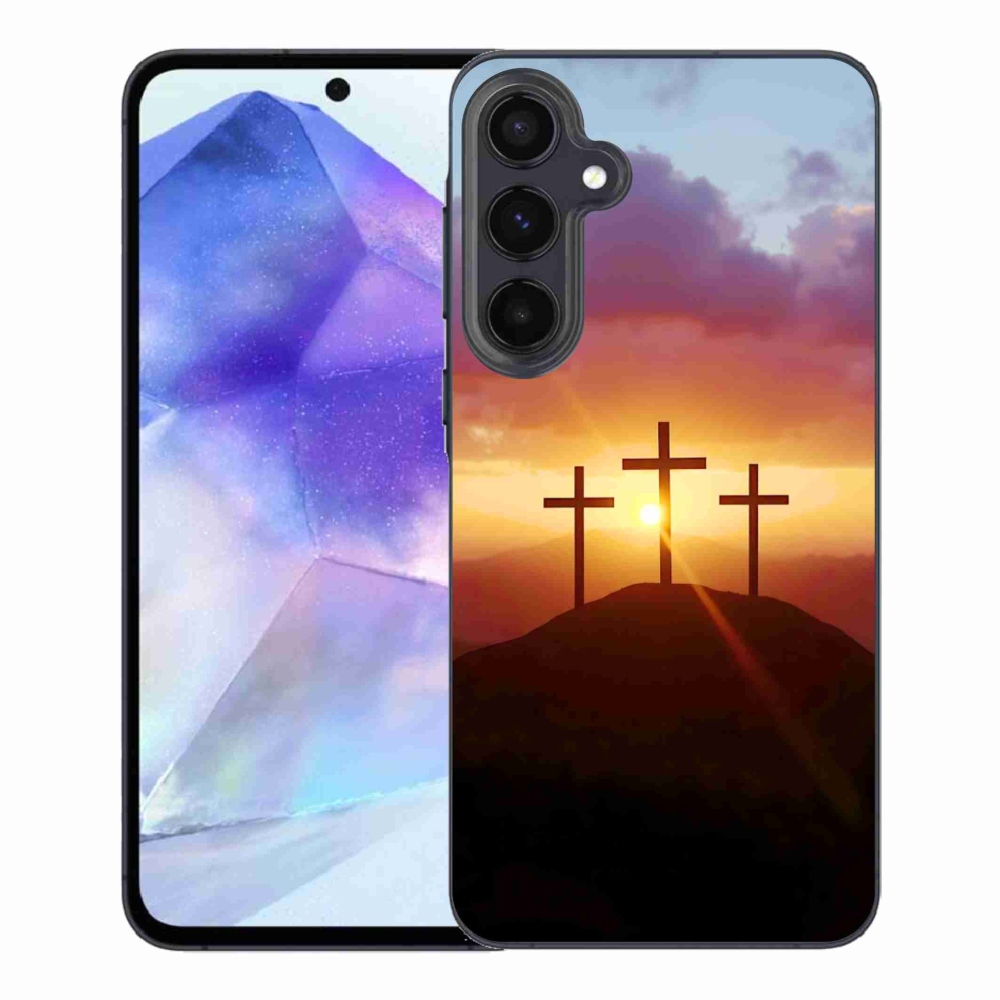 Gelový kryt mmCase na Samsung Galaxy A55 5G - tři kříže