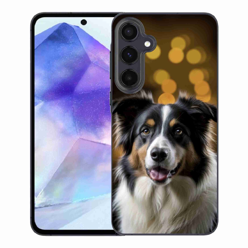 Gelový kryt mmCase na Samsung Galaxy A55 5G - usměvavý australský ovčák