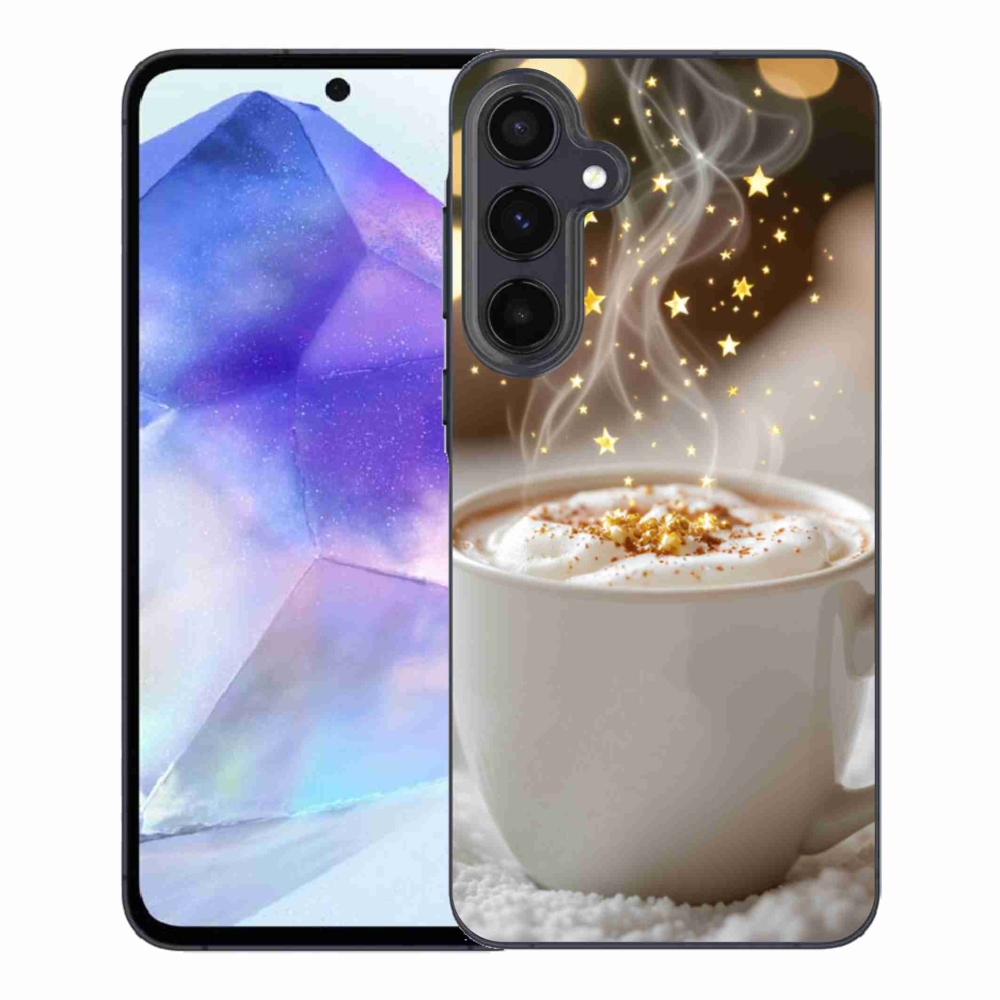 Gelový kryt mmCase na Samsung Galaxy A55 5G - vánoční horký nápoj