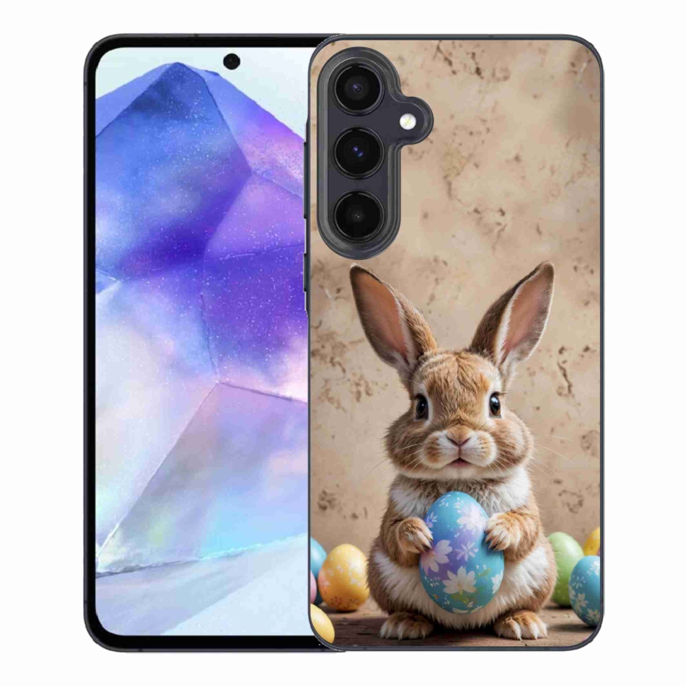 Gelový kryt mmCase na Samsung Galaxy A55 5G - velikonoční králíček